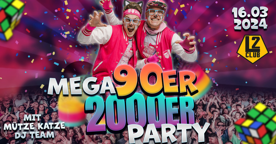 Mega 90er/2000er Party mit Mütze Katze DJ Team /L2 Club 